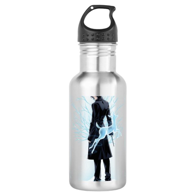 Anime Severus Snapes Doe Patronus Edelstahlflasche (Vorderseite)