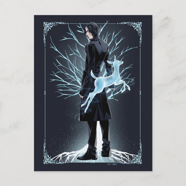 Anime Severus Snapes Doe Patronus Postkarte (Vorderseite)