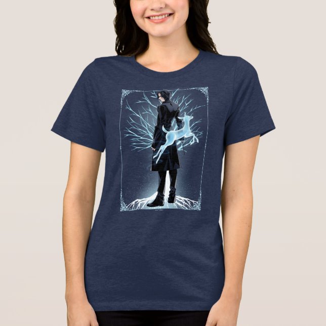 Anime Severus Snapes Doe Patronus Tri-Blend Shirt (Vorderseite)