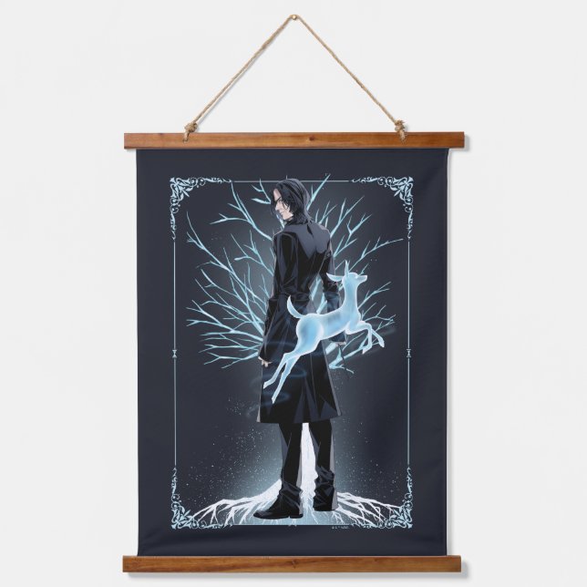 Anime Severus Snapes Doe Patronus Wandteppich Mit Holzrahmen (Vorderseite)