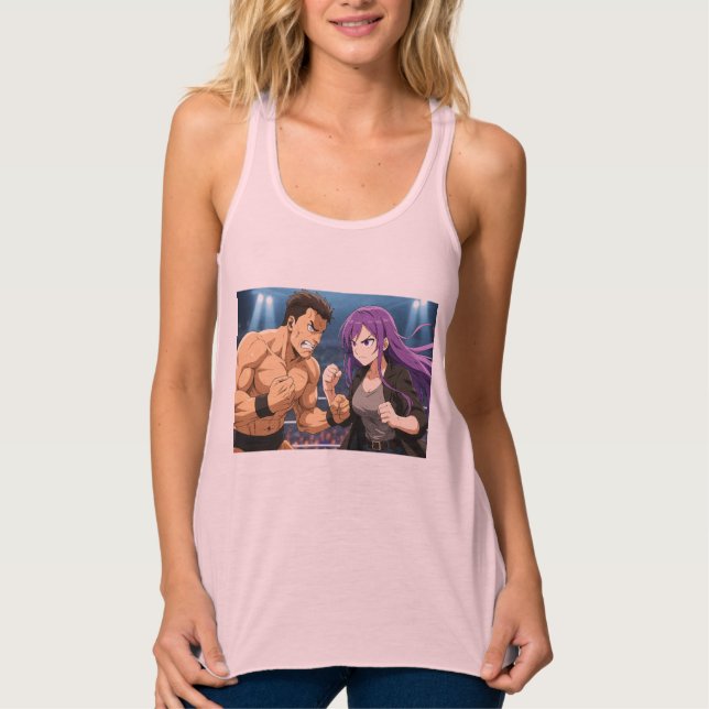 Anime Showdown: Fighter vs Heroine Tank Top (Vorderseite)