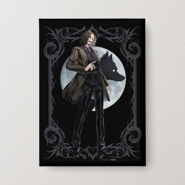 Anime Sirius Black Animagus Button (Vorderseite)