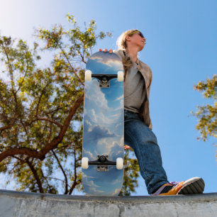 Anime Sky Clouds Skateboard