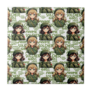Anime Soldier Girls Design Fliese