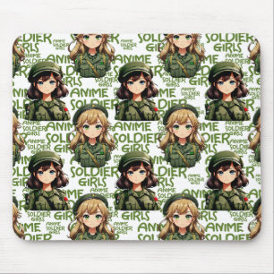 Anime Soldier Girls Design Mousepad