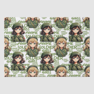 Anime Soldier Girls Design Seidenpapier