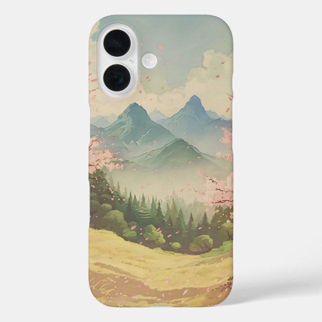 Anime Spring Blossom iPhone 16 Fall iPhone 16 Hülle (Rückseite)