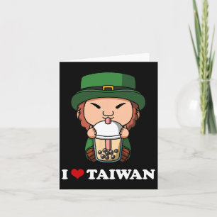 Anime St Patricks Day Leprechaun Bubble Tee I Lieb Karte
