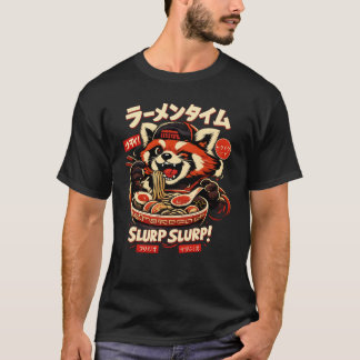 Anime Style Foodie T-Shirt – Cool Animal Ramen Bow