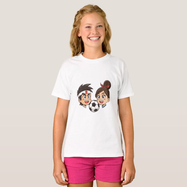 Anime Style soccer Couple T-Shirt (Vorne ganz)