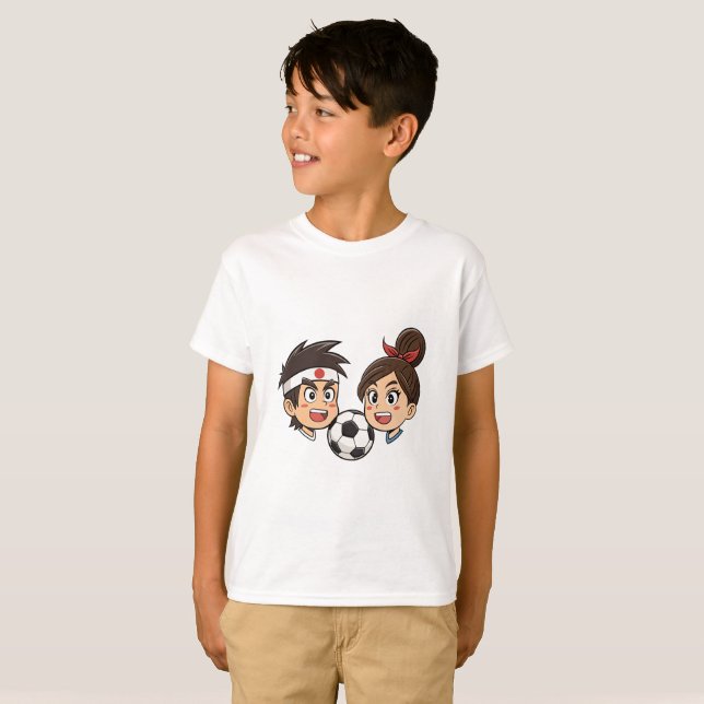 Anime Style soccer Couple T-Shirt (Vorne ganz)