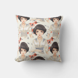 Anime Style Woman Kissen