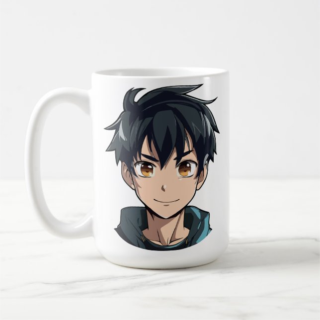 Anime Superpower Delight - Young Man Character Kaffeetasse (Links)