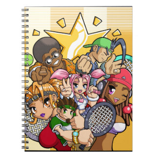 Anime Tennis Characters Notizblock