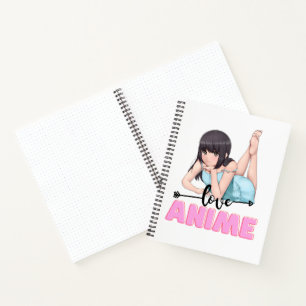 Anime-Themed Spiral-Notebook Notizbuch