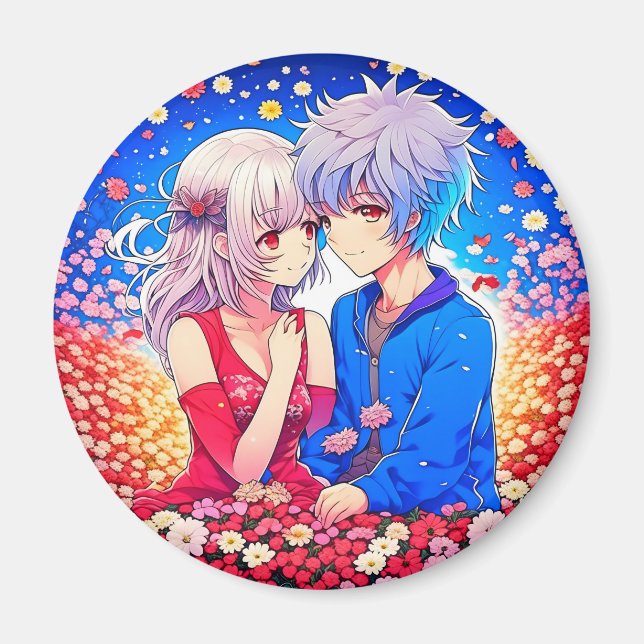 Anime Themed Valentinstag Party Magnet (Vorne)