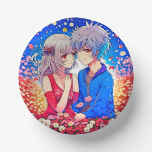 Anime Themed Valentinstag Party Pappteller