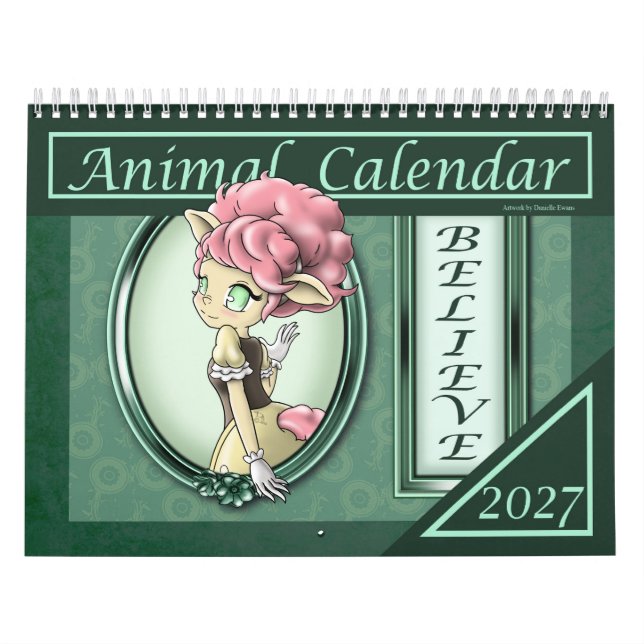 Anime-Tiere 2027 Affirmationen Kalender (Titelbild)