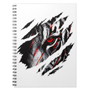Anime-Tigeraugen durch Kratzer Notizblock
