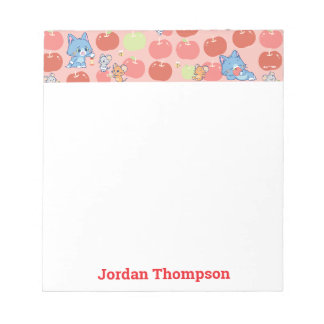 Anime Tom, Jerry und Tuffy Apple Pattern Notizblock