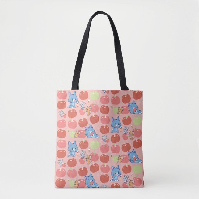 Anime Tom, Jerry und Tuffy Apple Pattern Tasche (Vorderseite)