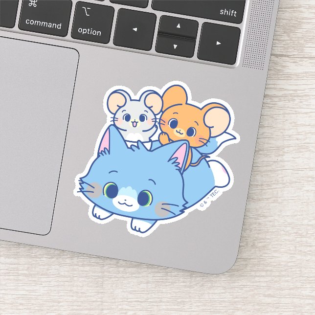 Anime Tom, Jerry und Tuffy Aufkleber (Detail)
