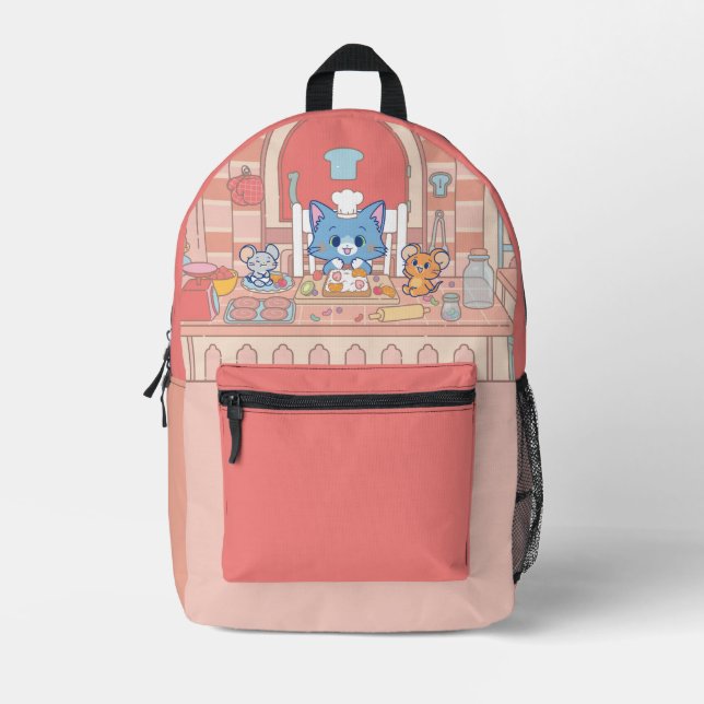 Anime Tom, Jerry und Tuffy Bakery Bedruckter Rucksack (Vorderseite)