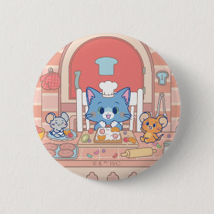 Anime Tom, Jerry und Tuffy Bakery Button