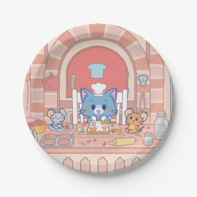 Anime Tom, Jerry und Tuffy Bakery Pappteller (Vorderseite)