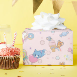 Anime Tom, Jerry und Tuffy Candyland Pattern Geschenkpapier