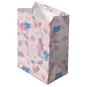 Anime Tom, Jerry und Tuffy Candyland Pattern Mittlere Geschenktüte