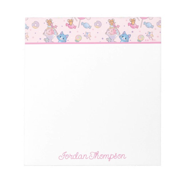 Anime Tom, Jerry und Tuffy Candyland Pattern Notizblock (Vorderseite)