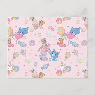 Anime Tom, Jerry und Tuffy Candyland Pattern Postkarte