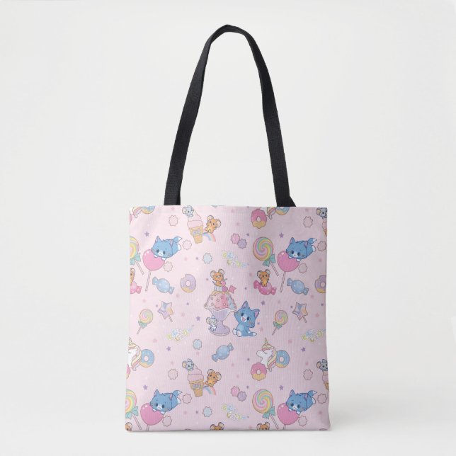 Anime Tom, Jerry und Tuffy Candyland Pattern Tasche (Vorderseite)