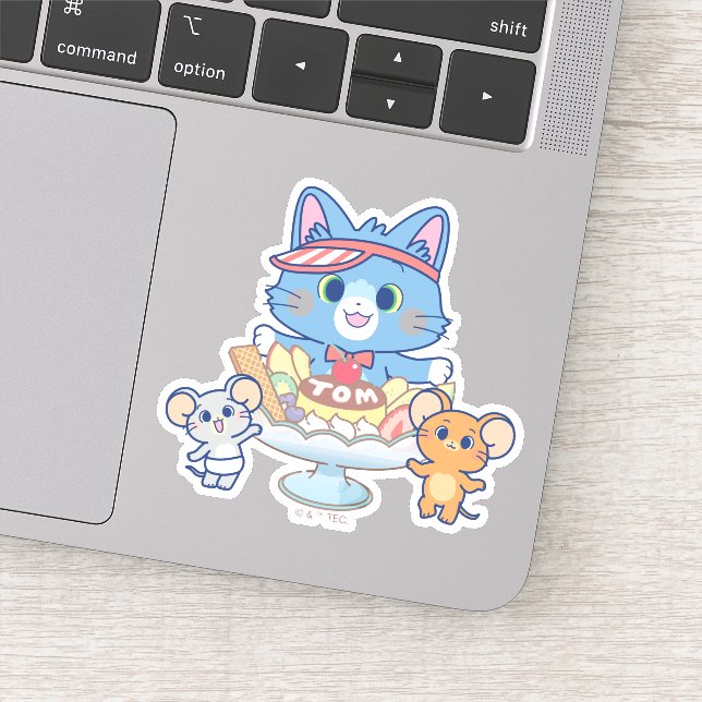 Anime Tom, Jerry und Tuffy Dessert Parlor Aufkleber (Detail)