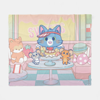 Anime Tom, Jerry und Tuffy Dessert Parlor Fleecedecke