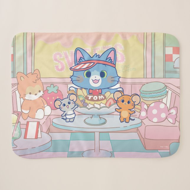 Anime Tom, Jerry und Tuffy Dessert Parlor Sherpadecke (Vorderseite (Horizontal))
