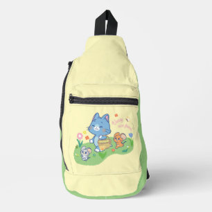 Anime Tom, Jerry und Tuffy Picnic Crossbody Bag