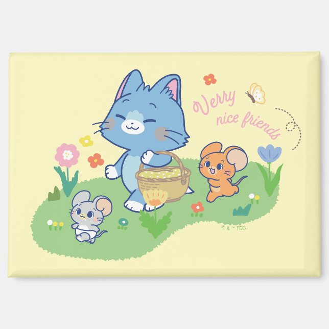 Anime Tom, Jerry und Tuffy Picnic Magnet (Vorderseite)