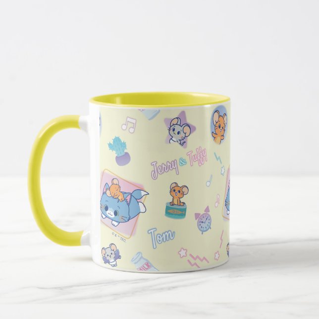 Anime Tom, Jerry und Tuffy Playtime Pattern Tasse (Links)