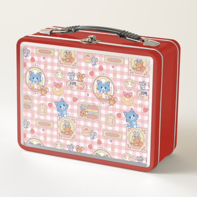 Anime Tom und Jerry Bakery Pattern Metall Brotdose (Vorderseite)
