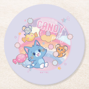 Anime Tom und Jerry Candy Party Runder Pappuntersetzer