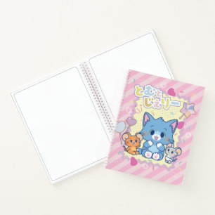 Anime Tom und Jerry Strawberry Fun Notizbuch