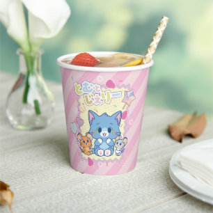 Anime Tom und Jerry Strawberry Fun Pappbecher