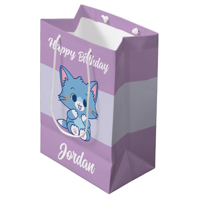 Anime Tom und Jerry - Tom Mittlere Geschenktüte (Vorderseite Schrägansicht)