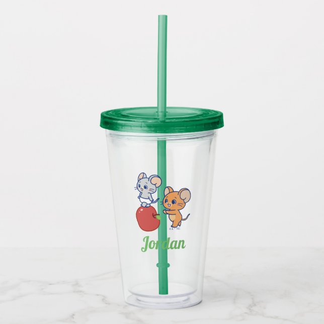 Anime Tuffy und Jerry Apple Rolling Acryltrinkbecher (Vorderseite)