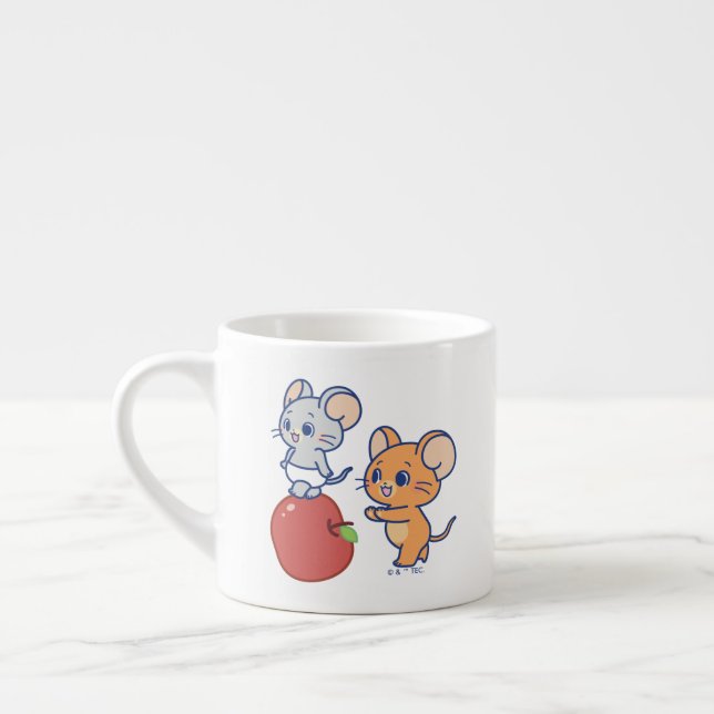Anime Tuffy und Jerry Apple Rolling Espressotasse (Links)