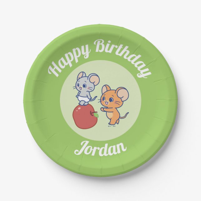 Anime Tuffy und Jerry Apple Rolling Pappteller (Vorderseite)