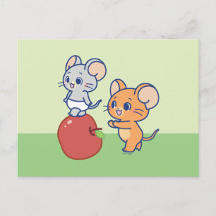 Anime Tuffy und Jerry Apple Rolling Postkarte