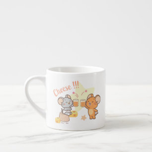 Anime Tuffy und Jerry Cheers zu Käse Espressotasse